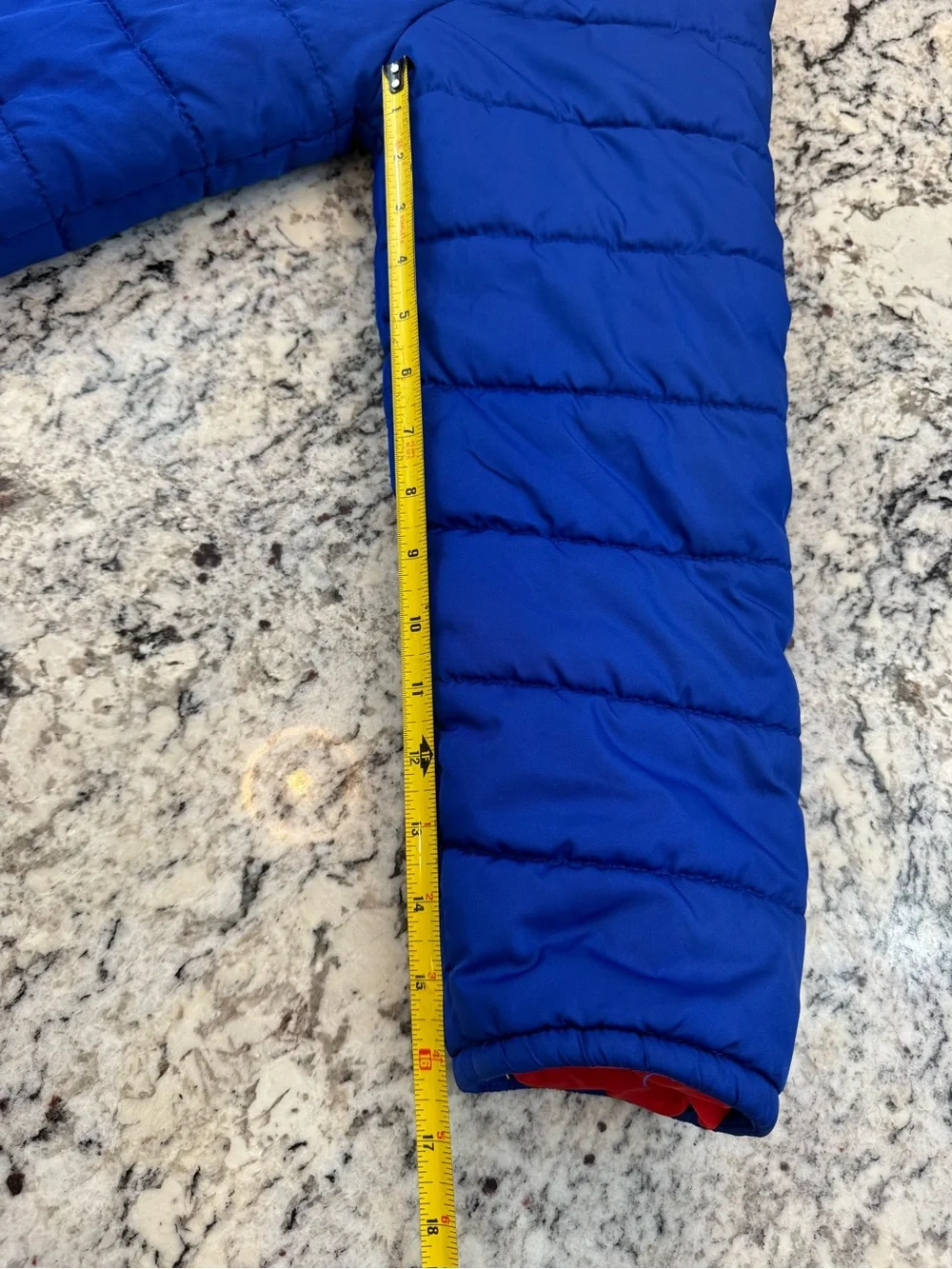 NFL Team Apparel Buffalo Bills Youth XL (16/18) Blue Hooded Puffer Jacket Coat